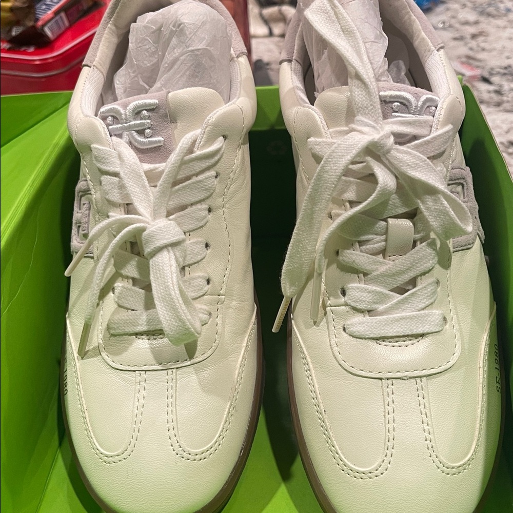 Sam Edelman Tenny white leather sneakers sz 6 M - Picture 5 of 9